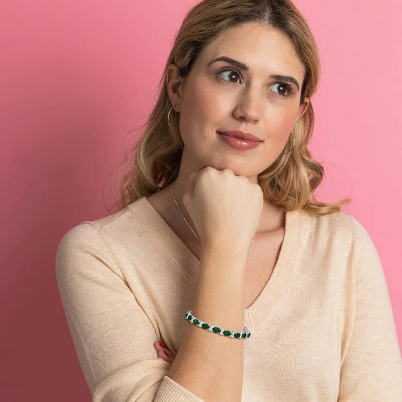 ❤️Women Sliver CZ Tennis Bracelet  - Round 2.50mm White CZ Silver over Brass - Picture 2 of 9